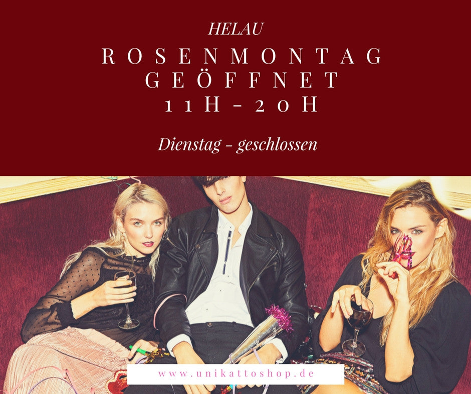 Am Rosenmontag, 27.02. sind wir mit vielen neuen Frühlings Outfits von 11h bis 20h für Euch da.