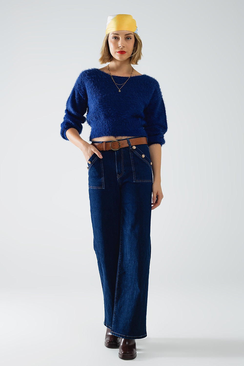 Crop-Strickpullover