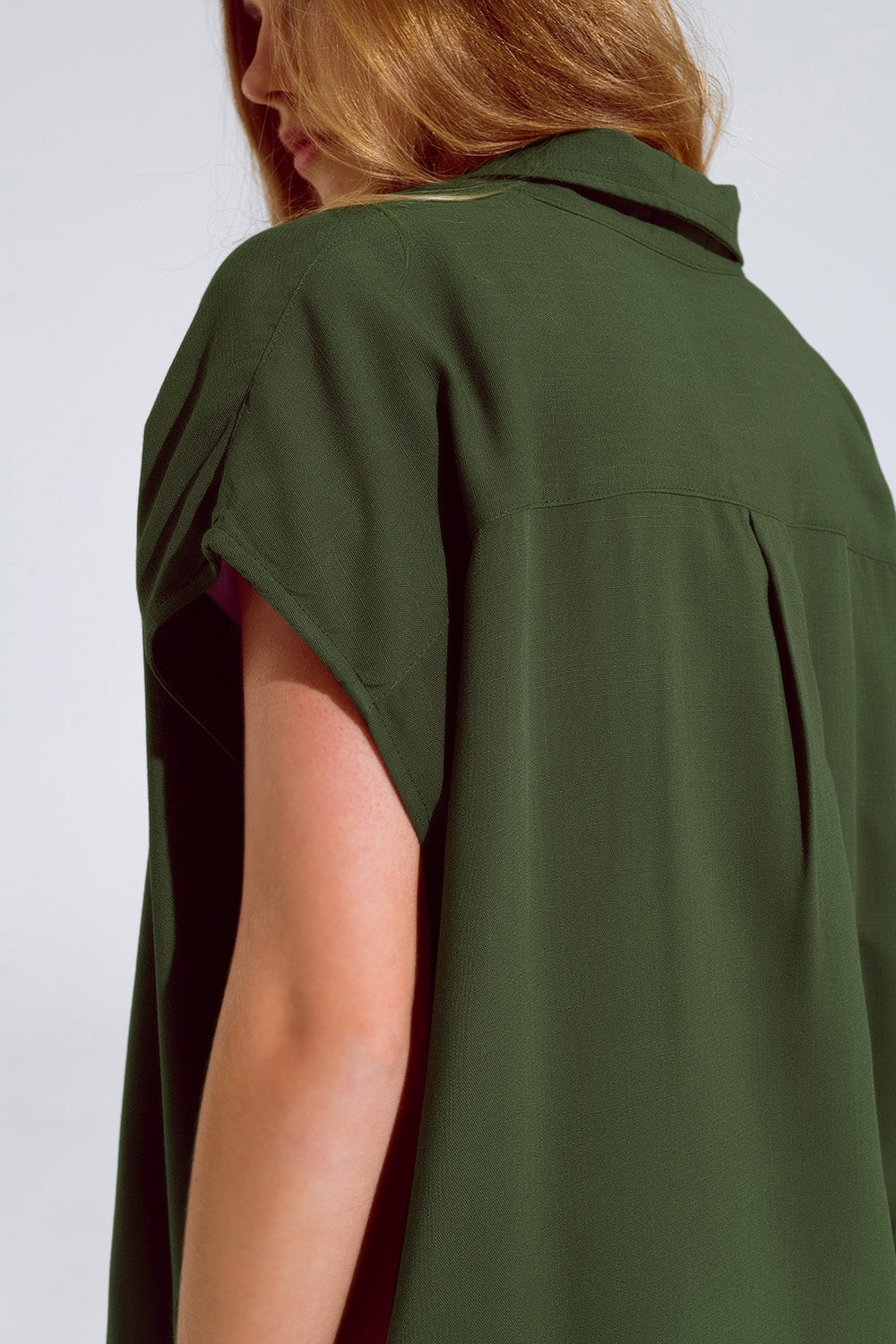 Button Up Bluse mit Polokragen
