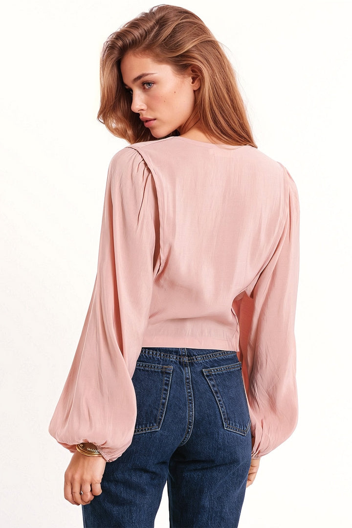 Bluse mit V-Ausschnitt